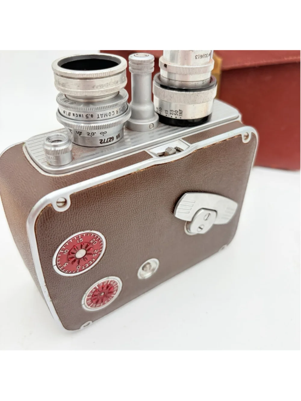 Vintage Bell & Howell Filmo Auto-8 8mm Camera Wollensak Lens Case Untested